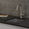 KRAUS Spot Free Oletto Single Handle Kitchen Bar Faucet in all-Brite Stainless Steel Finish