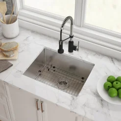 KRAUS Standart PRO 23" 16 Gauge Rectangle Undermount Single Bowl Stainless Steel Kitchen Sink