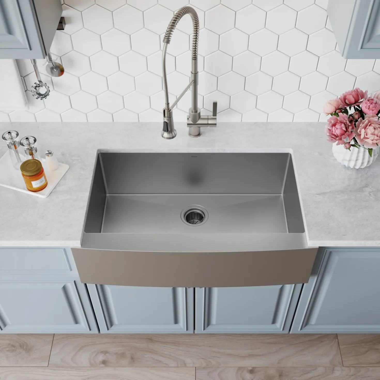 KRAUS Standart PRO 36" 16 Gauge Single Bowl Stainless Steel Farmhouse Kitchen Sink
