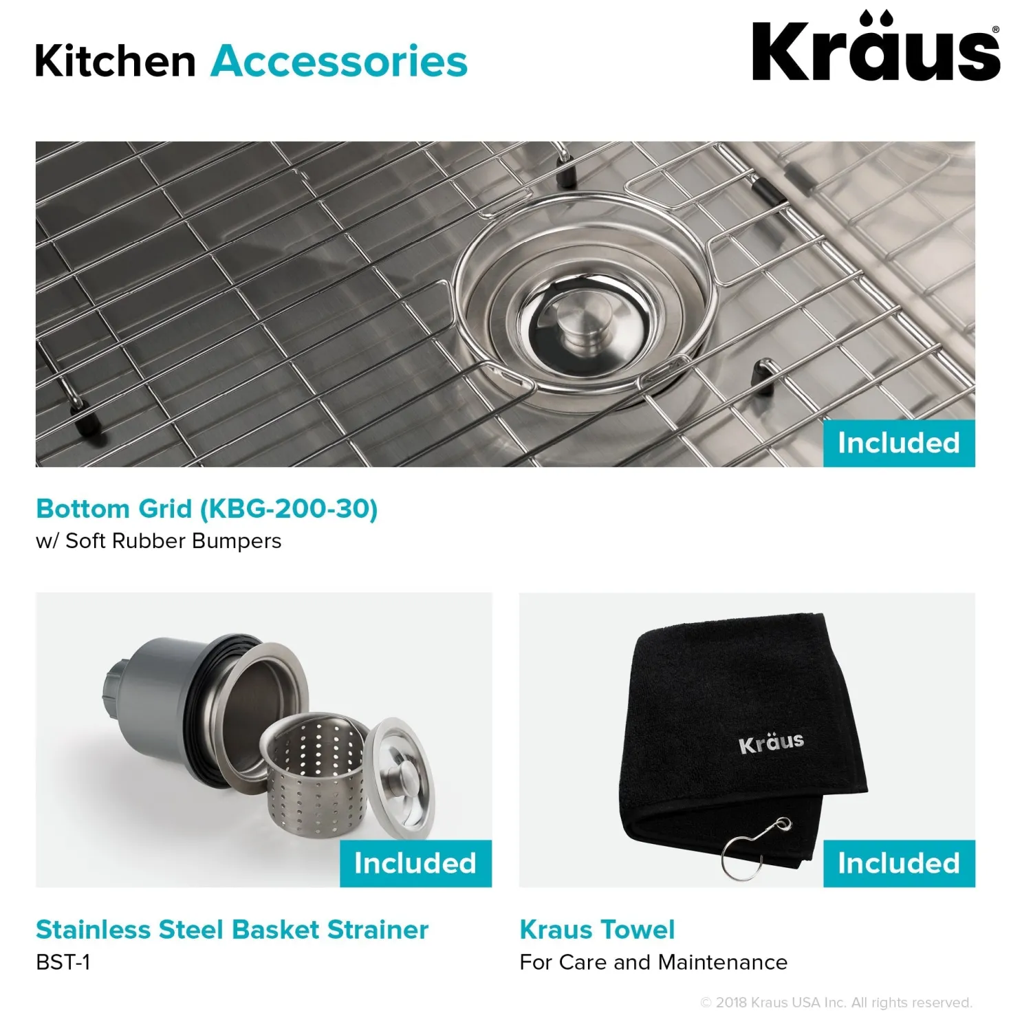 KRAUS Standart PRO 30" 16 Gauge Single Bowl Stainless Steel Farmhouse Kitchen Sink