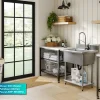 KRAUS Standart Pro 32” 18-Gauge Stainless Steel Single Bowl Commercial Style Laundry Utility Sink