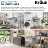 KRAUS Standart Pro 24” Wide Stainless Steel Laundry Utility Sink
