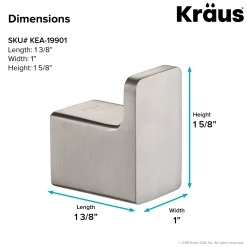 KRAUS Stelios Bathroom Robe and Towel Hook