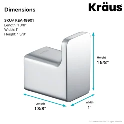 KRAUS Stelios Bathroom Robe and Towel Hook