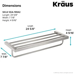 KRAUS Stelios Bathroom Shelf with Towel Bar