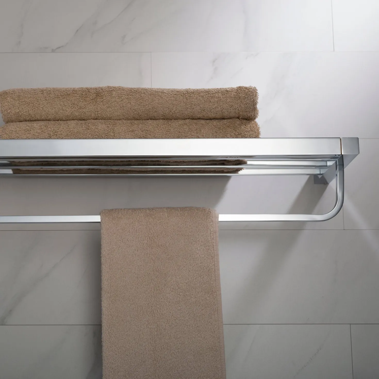 KRAUS Stelios Bathroom Shelf with Towel Bar