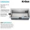 KRAUS 33” Topmount Single Bowl Stainless Steel Kitchen Sink