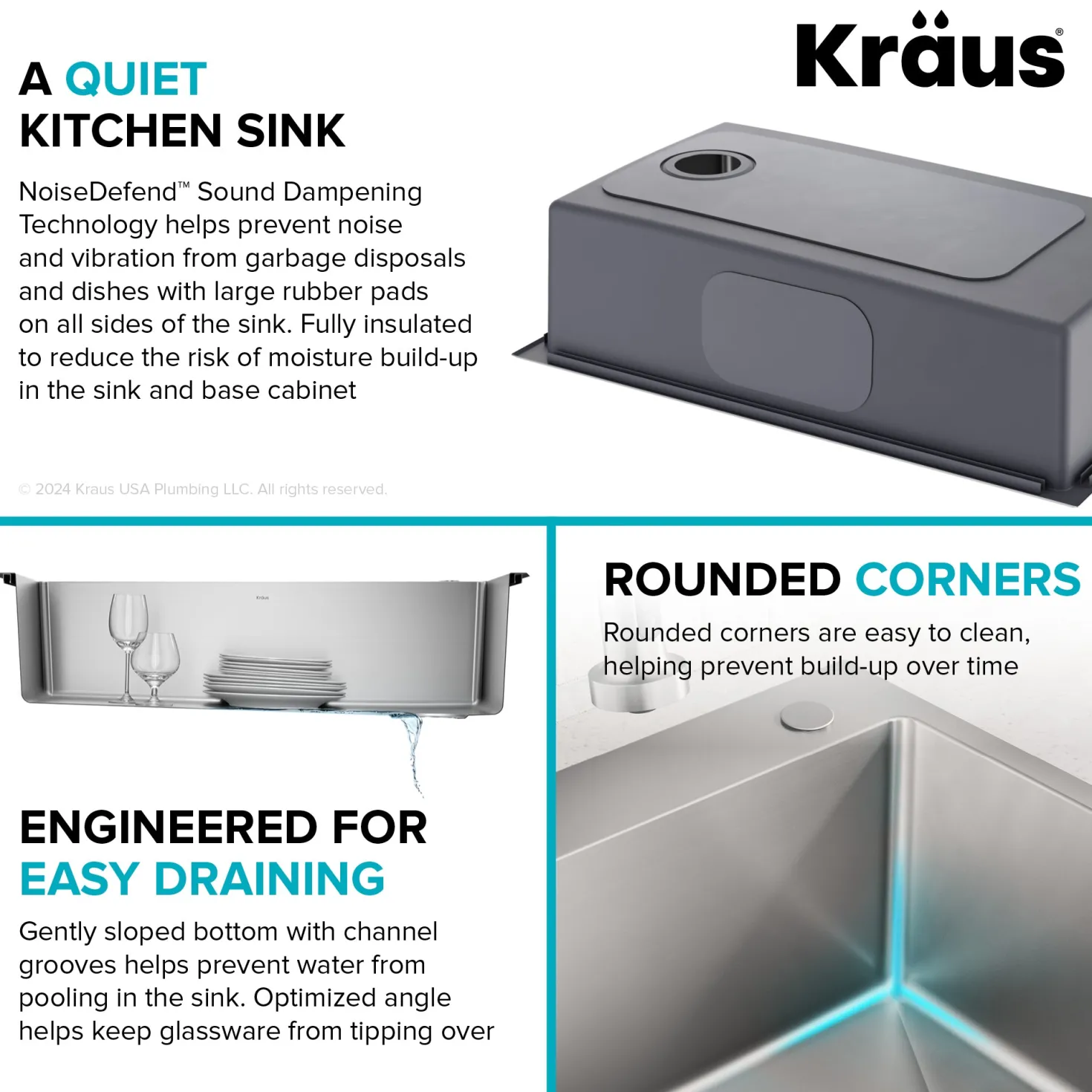 KRAUS 33” Topmount Single Bowl Stainless Steel Kitchen Sink