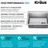 KRAUS 25” Topmount Single Bowl Stainless Steel Kitchen Sink