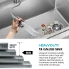 KRAUS 15” Topmount Single Bowl Stainless Steel Kitchen Bar Sink