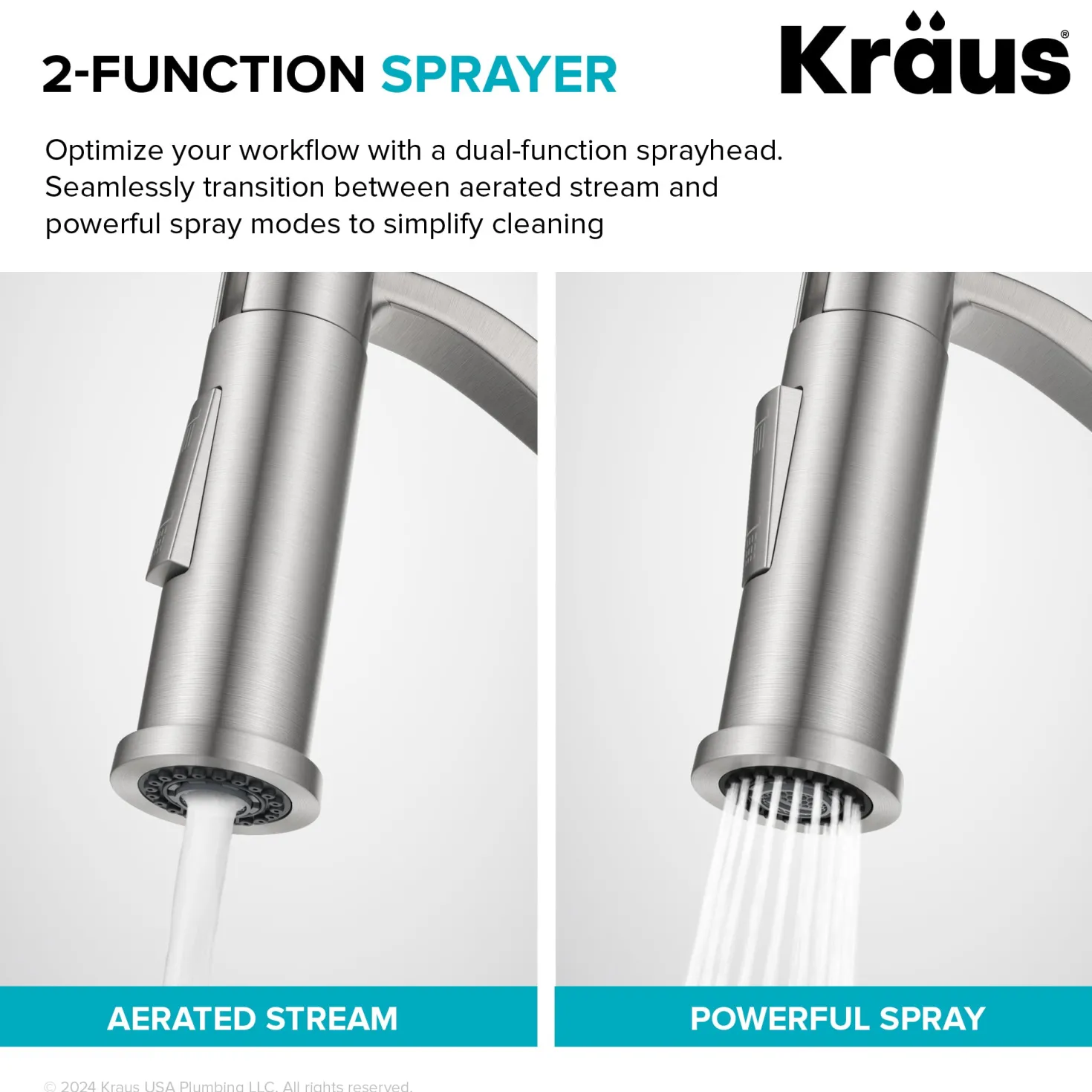 KRAUS Torak Single Handle Pull Down Kitchen Faucet in Matte Black