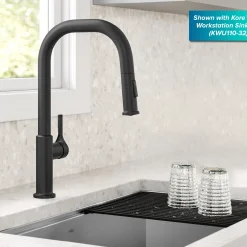 KRAUS Torak Single Handle Pull Down Kitchen Faucet in Matte Black