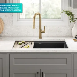 KRAUS Torak Single Handle Pull Down Kitchen Faucet in Brushed Brass