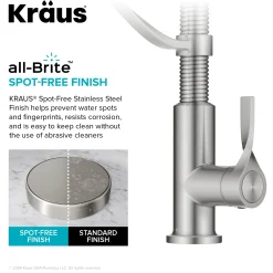 KRAUS Torak Single Handle Pull Down Kitchen Faucet in Spot-Free Stainless