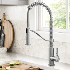 KRAUS Torak Single Handle Pull Down Kitchen Faucet in Spot-Free Stainless