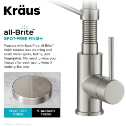 KRAUS Touchless Pull-Down Single Handle 18-Inch Kitchen Faucet in Spot Free Stainless Steel