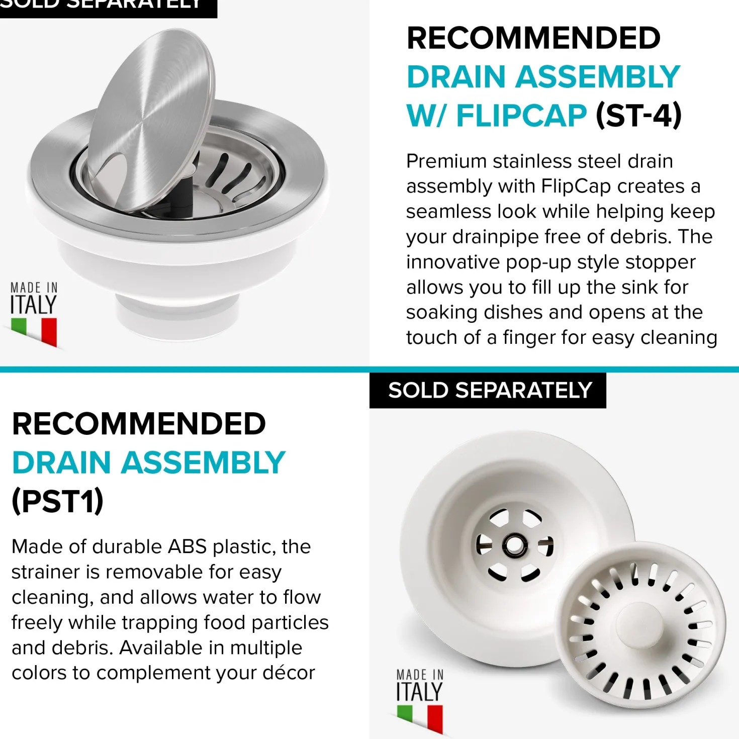 KRAUS Turino 30" Drop-In or Undermount Fireclay Kitchen Sink with Thick Mounting Deck in Gloss White