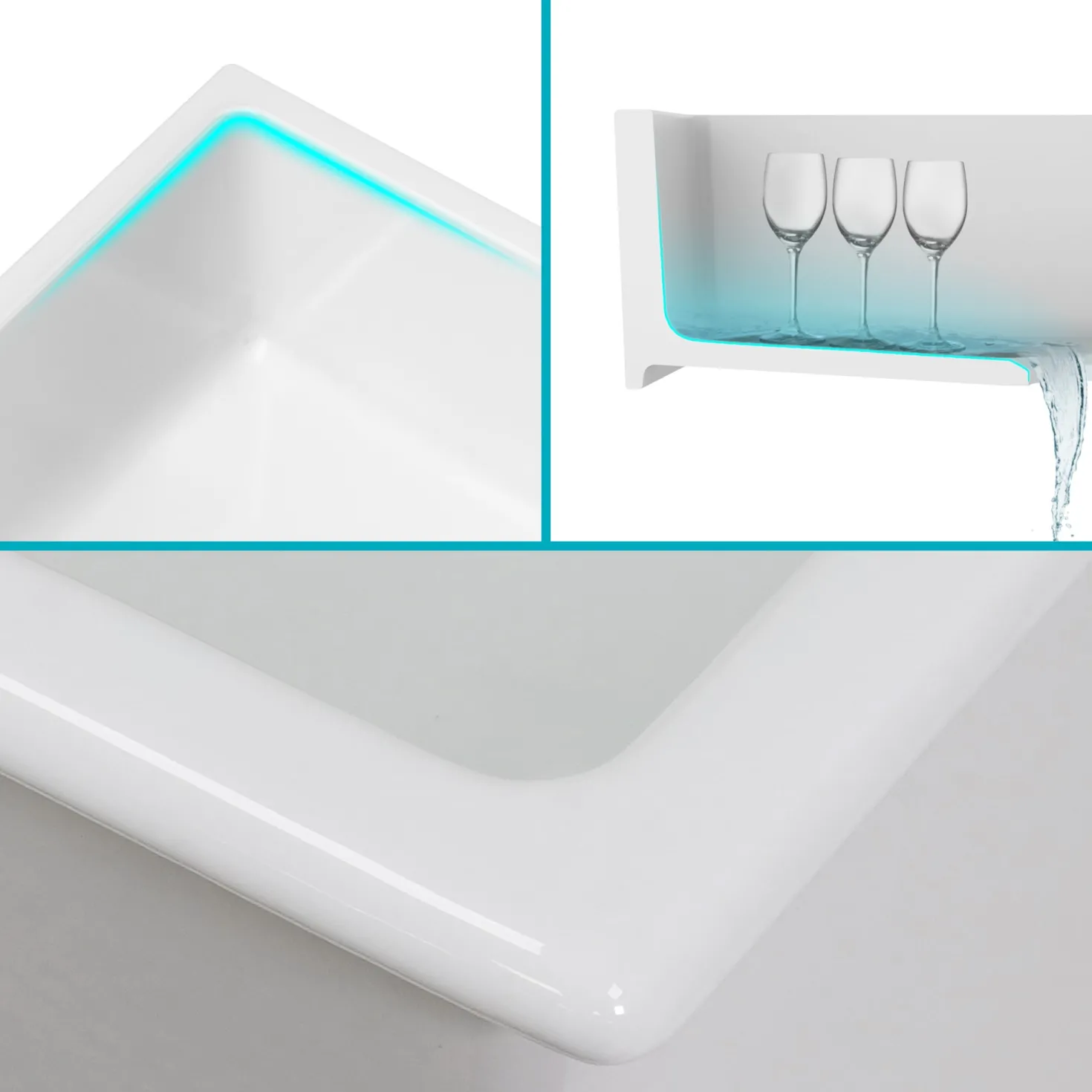 KRAUS Turino 24" Drop-In or Undermount Fireclay Kitchen Sink with Thick Mounting Deck in Gloss White