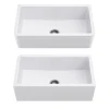 KRAUS Turino 33" Reversible Apron Front Fireclay Kitchen Sink in Matte White