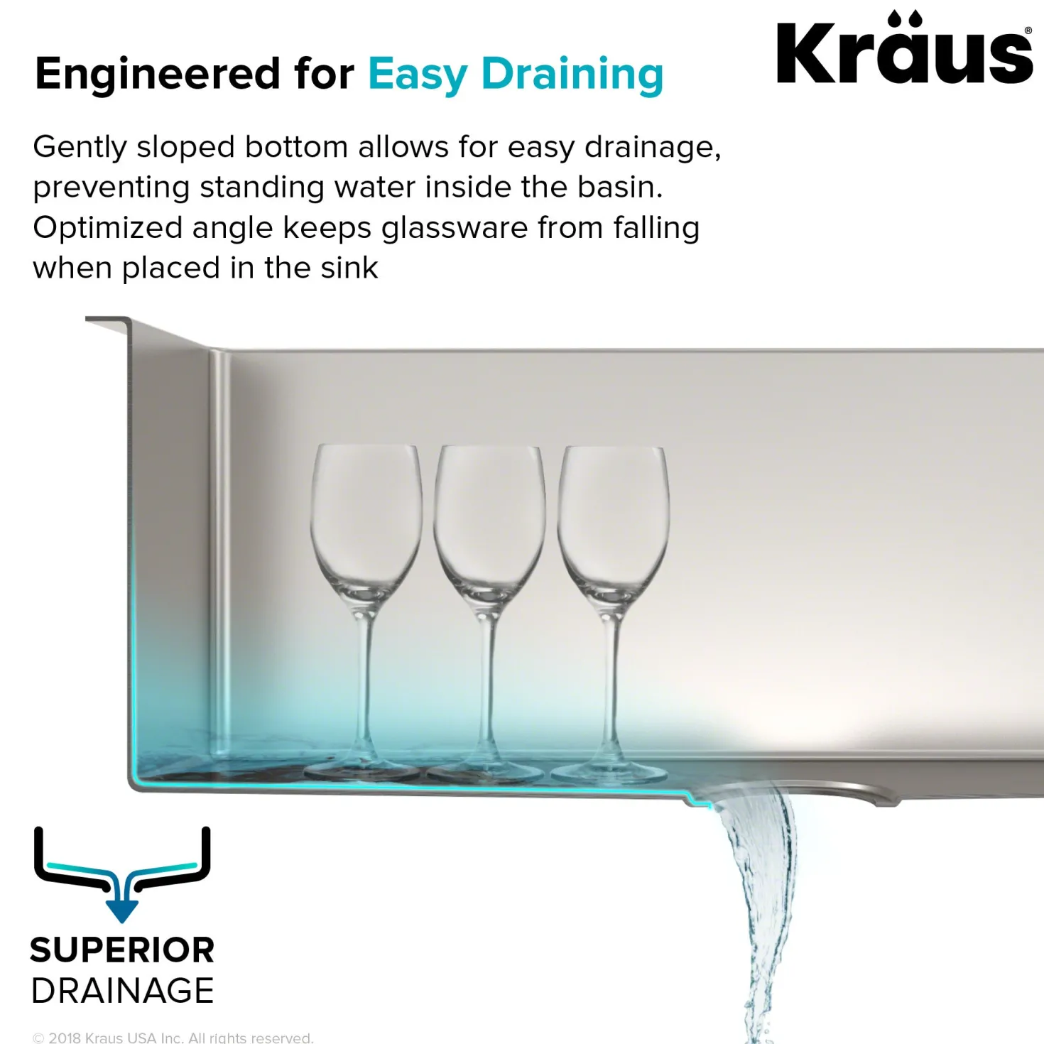 KRAUS 28" Undermount 16 Gauge Single Bowl Stainless Steel Small Radius Kitchen Sink