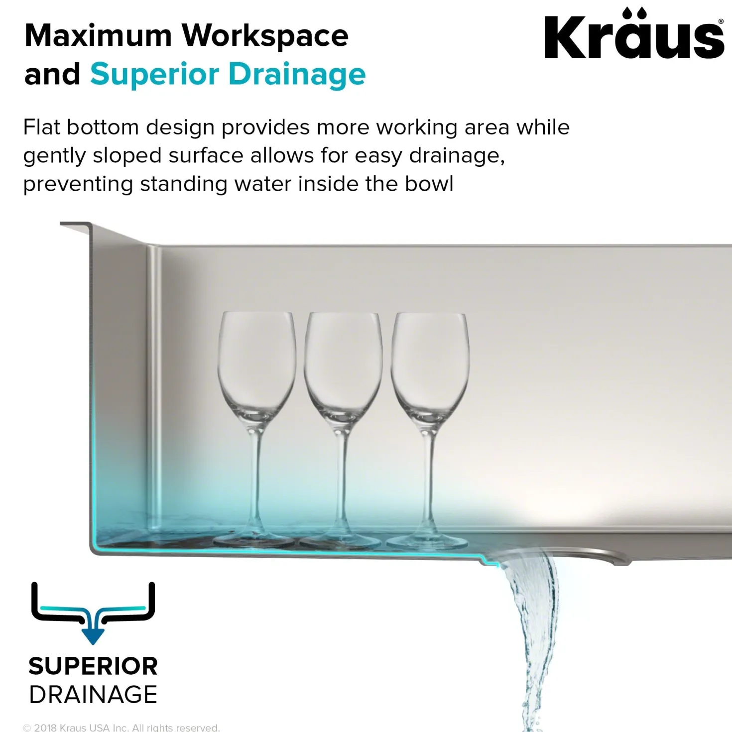 KRAUS 32" Undermount 16 Gauge Single Bowl Stainless Steel Small Radius Kitchen Sink