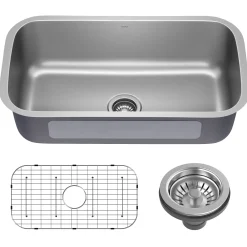 KRAUS 32” Undermount 18 gauge Stainless Steel Single Bowl Kitchen Sink