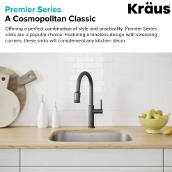 KRAUS 20" Undermount Single Bowl 16 Gauge Stainless Steel Kitchen Sink with NoiseDefend Soundproofing