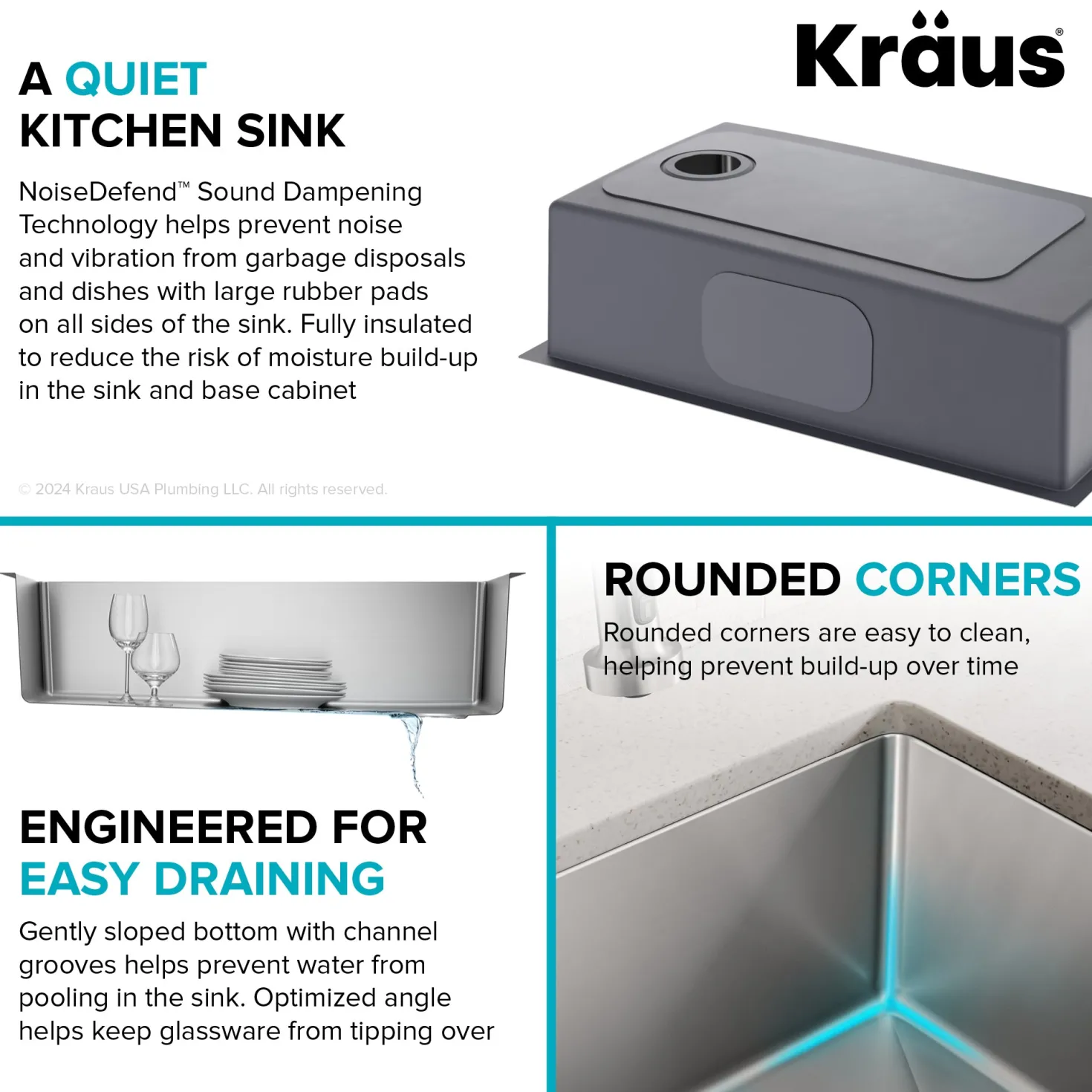 KRAUS 33” Undermount Single Bowl Stainless Steel Kitchen Sink