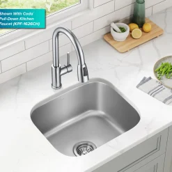 KRAUS 20" Undermount Single Bowl Stainless Steel Kitchen Sink