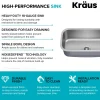 KRAUS 31" Undermount Single Bowl Stainless Steel Kitchen Sink