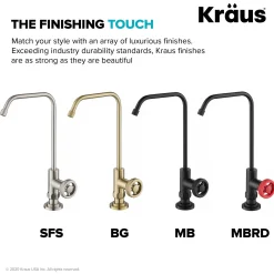 KRAUS Urbix Drinking Water Dispenser Kitchen Faucet in Matte Black