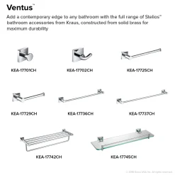 KRAUS Ventus Bathroom Robe and Towel Double Hook