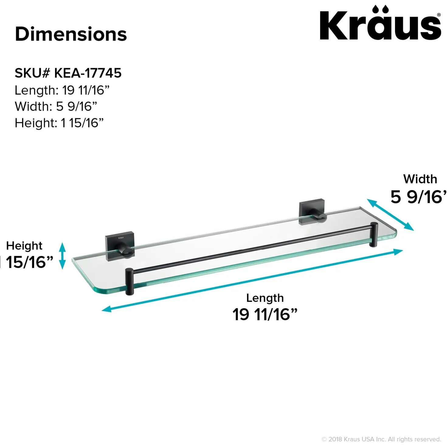 KRAUS Ventus Bathroom Shelf