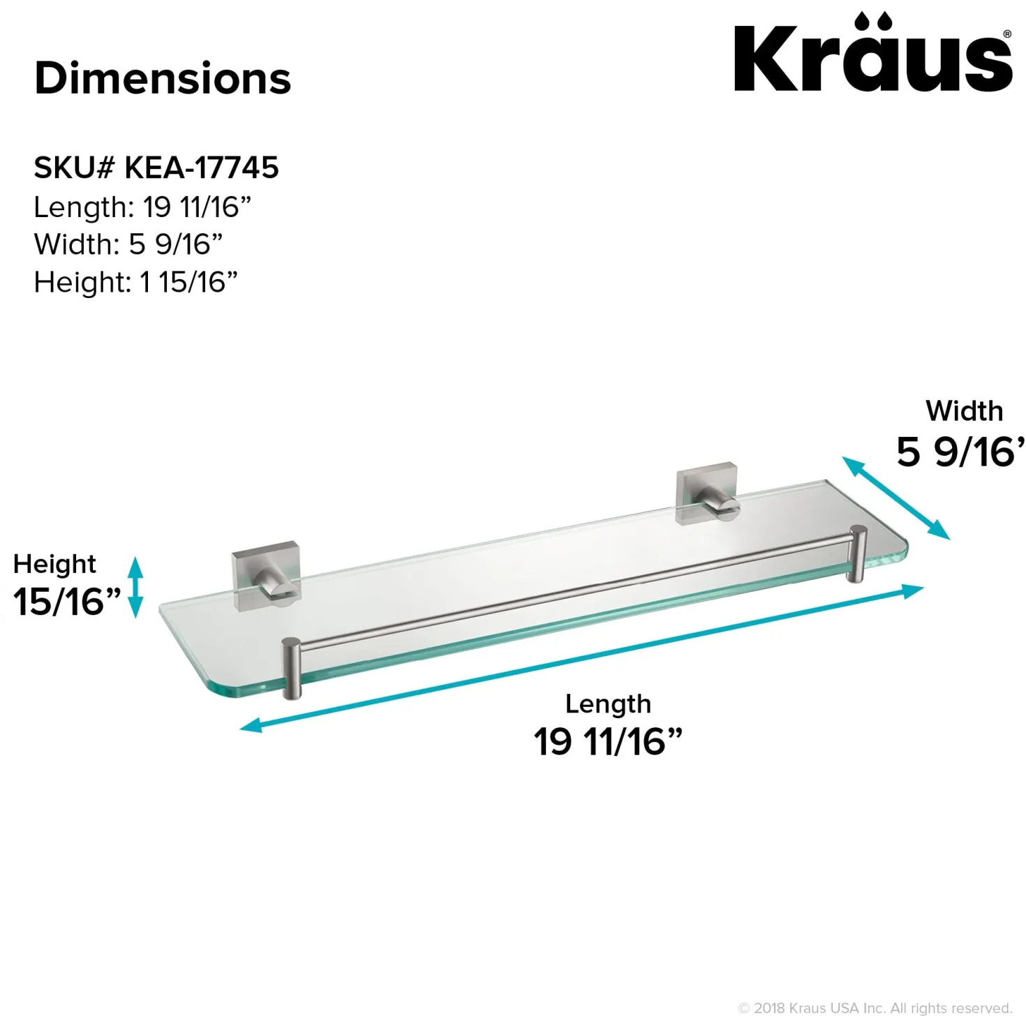 KRAUS Ventus Bathroom Shelf