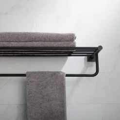 KRAUS Ventus Bathroom Shelf with Towel Bar