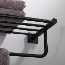 KRAUS Ventus Bathroom Shelf with Towel Bar