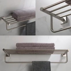 KRAUS Ventus Bathroom Shelf with Towel Bar