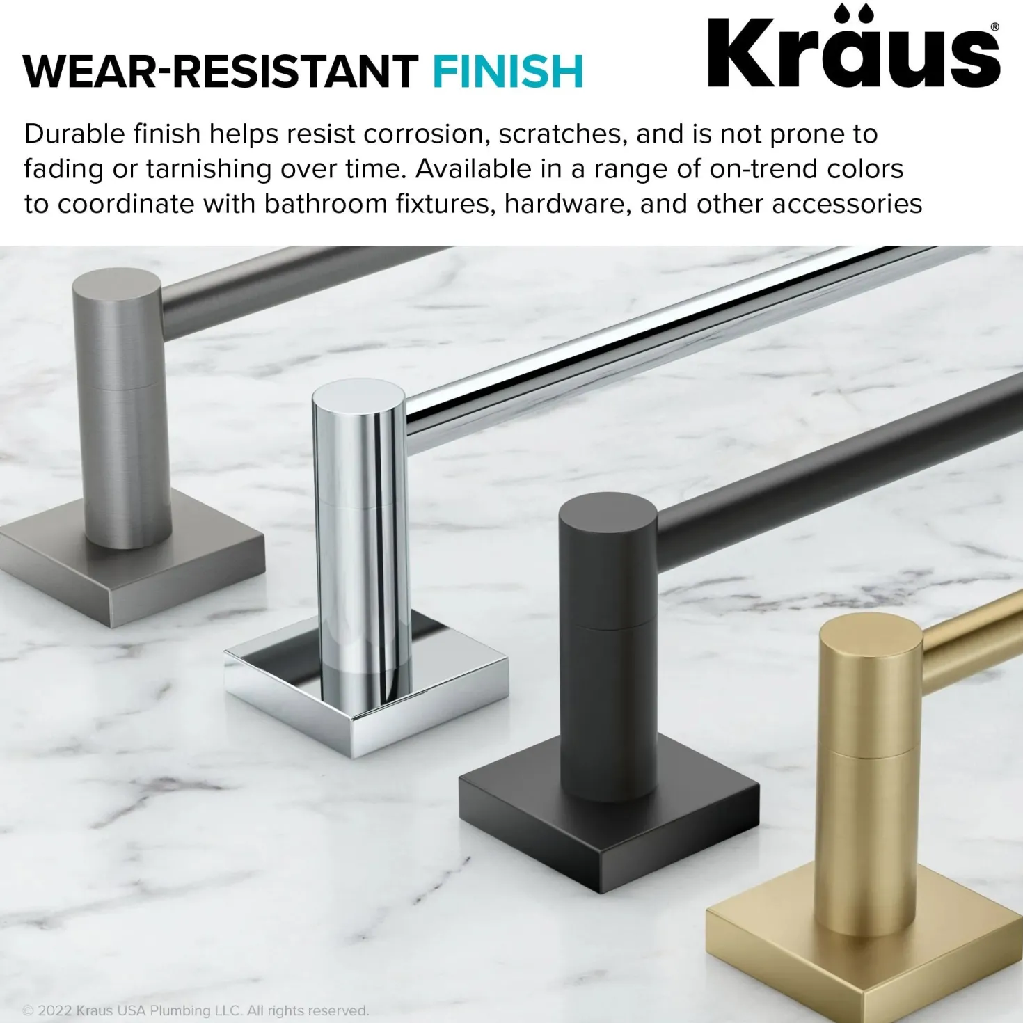 KRAUS Ventus Bathroom Shelf with Towel Bar, Brushed Gold Finish