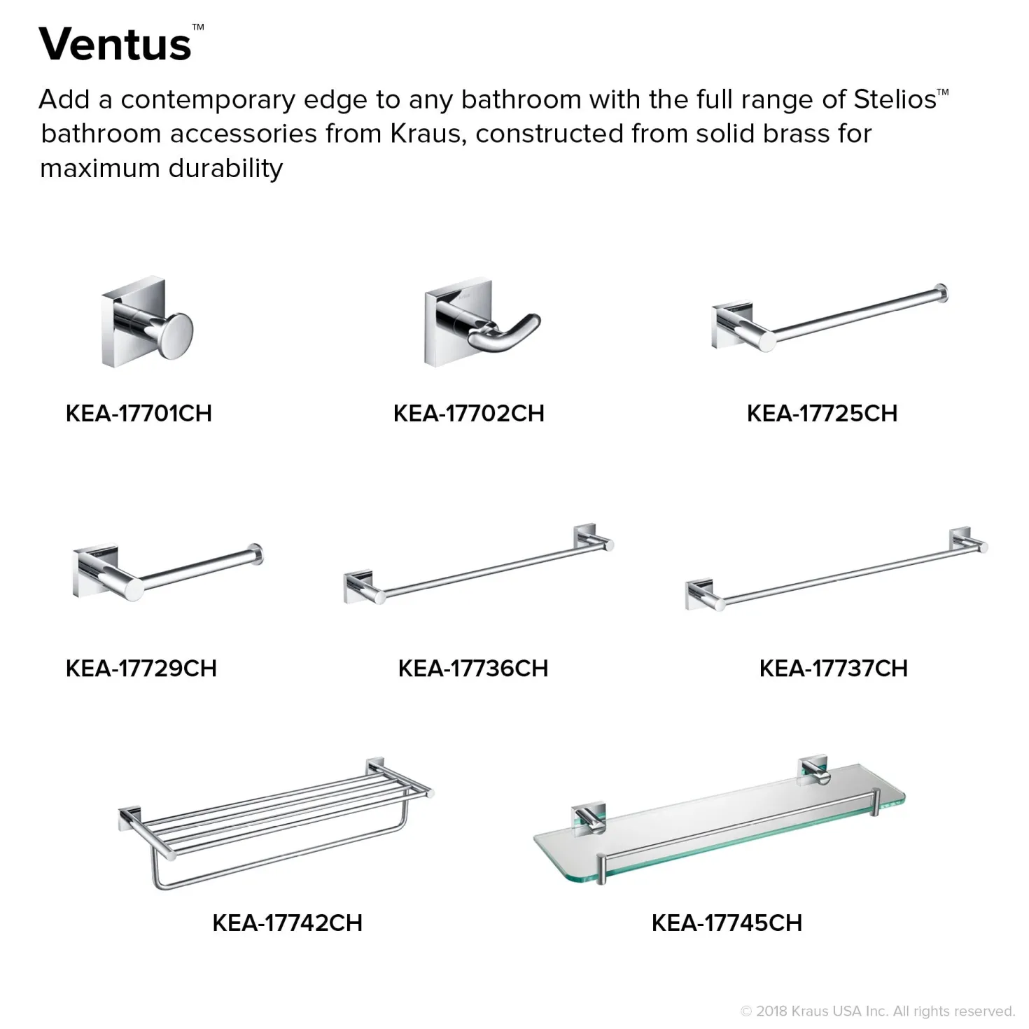 KRAUS Ventus Bathroom Towel Bar