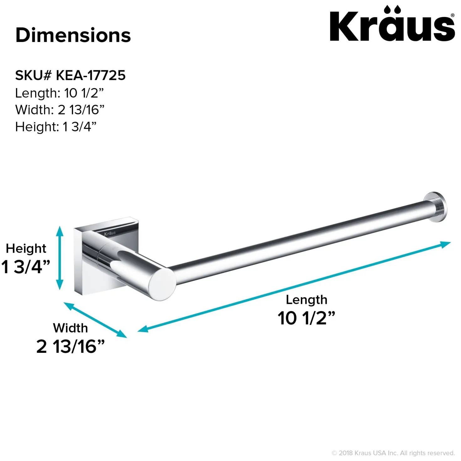KRAUS Ventus Bathroom Towel Bar