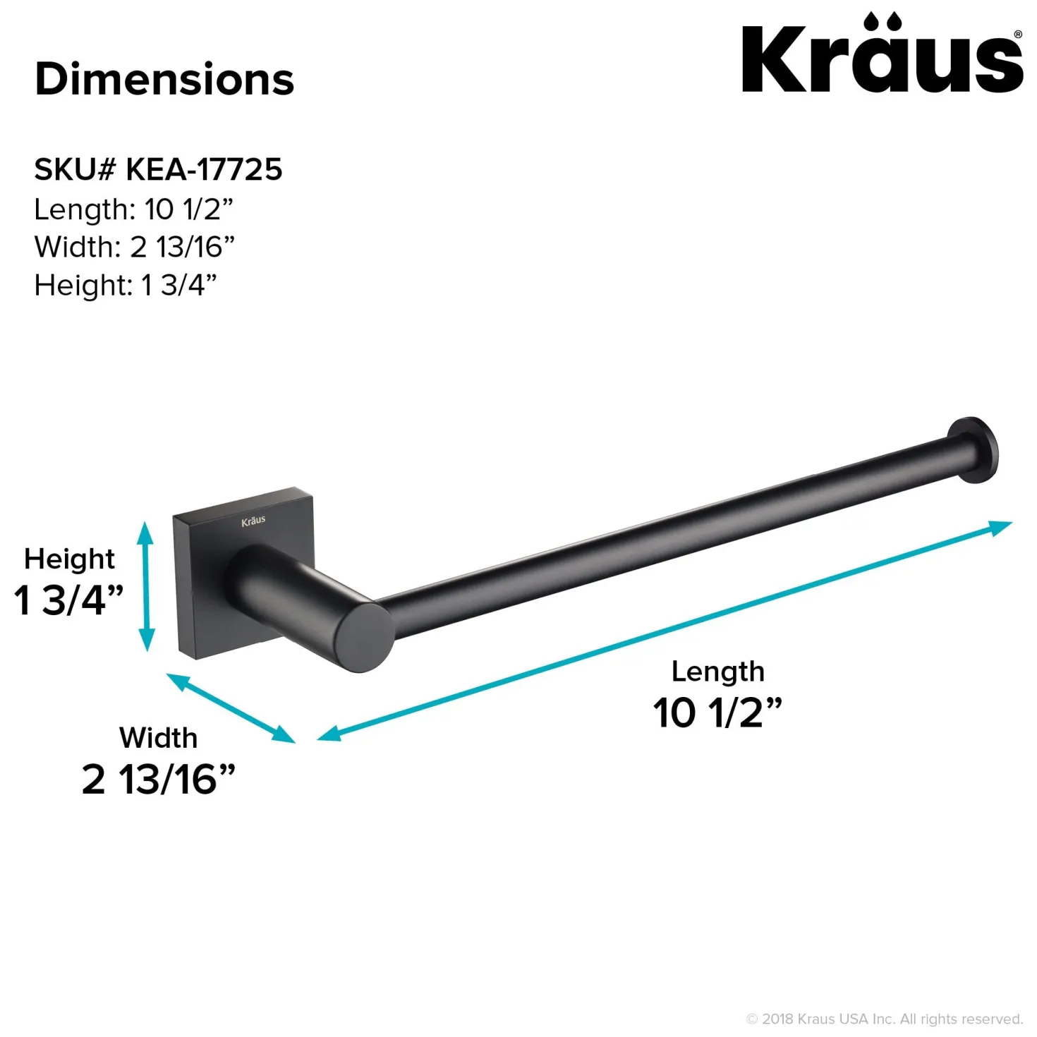 KRAUS Ventus Bathroom Towel Bar