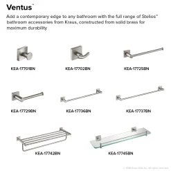 KRAUS Ventus Wall Mount Bathroom Towel Bar
