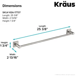 KRAUS Ventus Wall Mount Bathroom Towel Bar