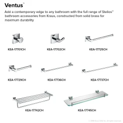 KRAUS Ventus Wall Mount Bathroom Towel Bar