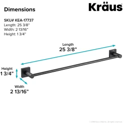 KRAUS Ventus Wall Mount Bathroom Towel Bar