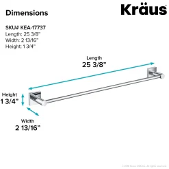 KRAUS Ventus Wall Mount Bathroom Towel Bar