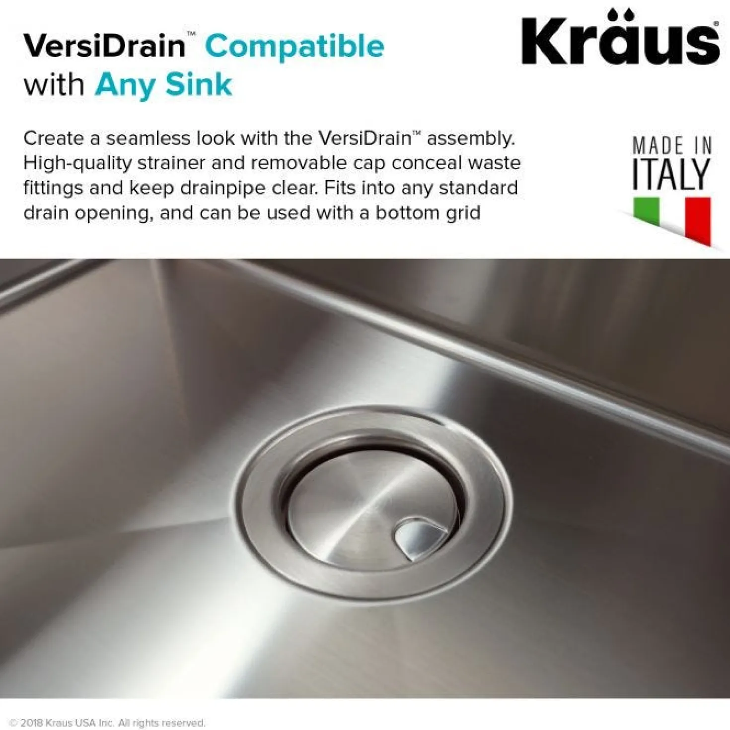 KRAUS VersiDrain Assembly with FlipCap ST-4
