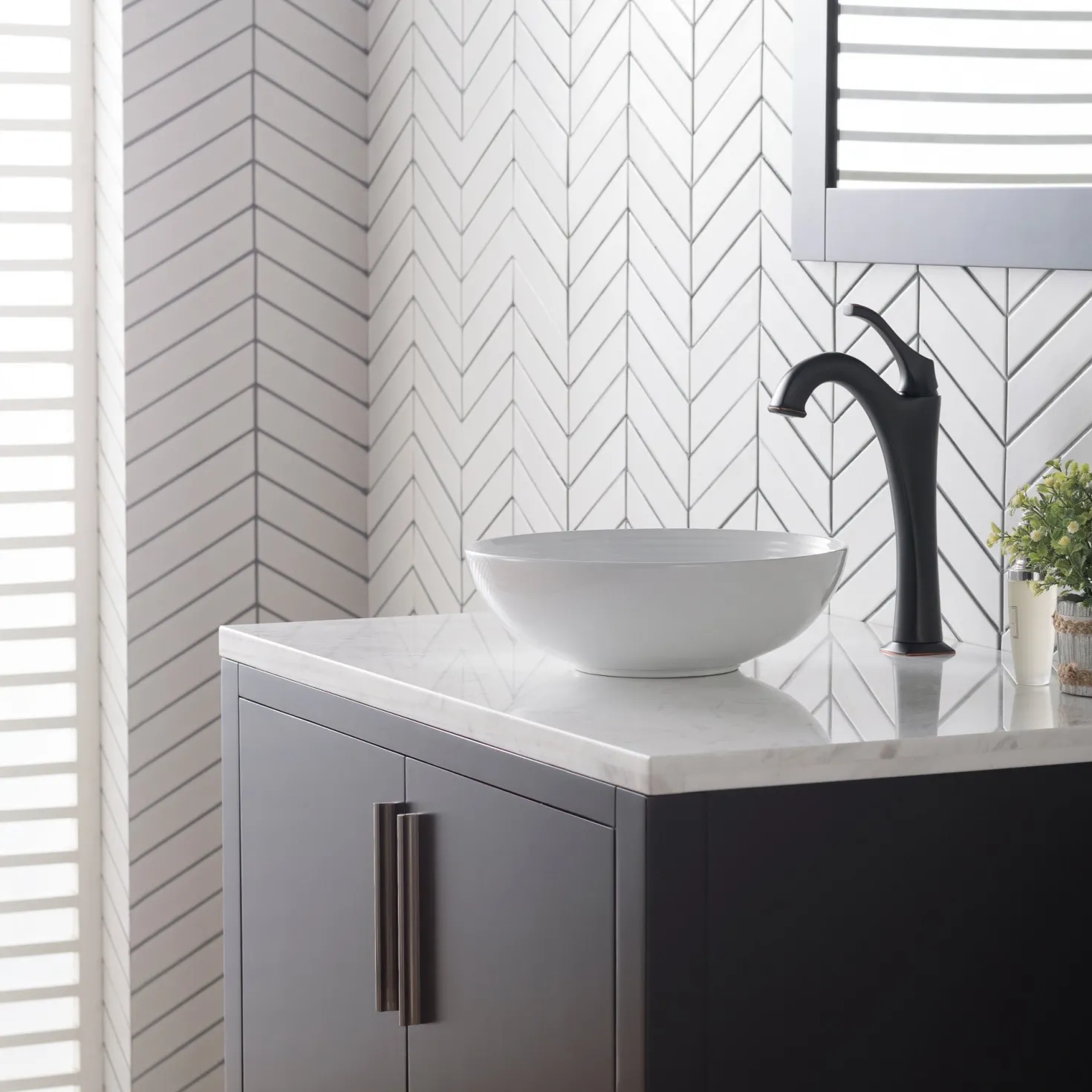 KRAUS Viva 13 Inch Round White Porcelain Ceramic Vessel Bathroom Sink