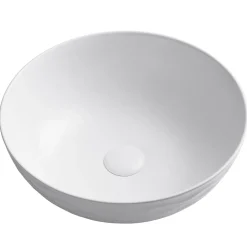 KRAUS Viva Round Porcelain Ceramic Vessel Bathroom Sink