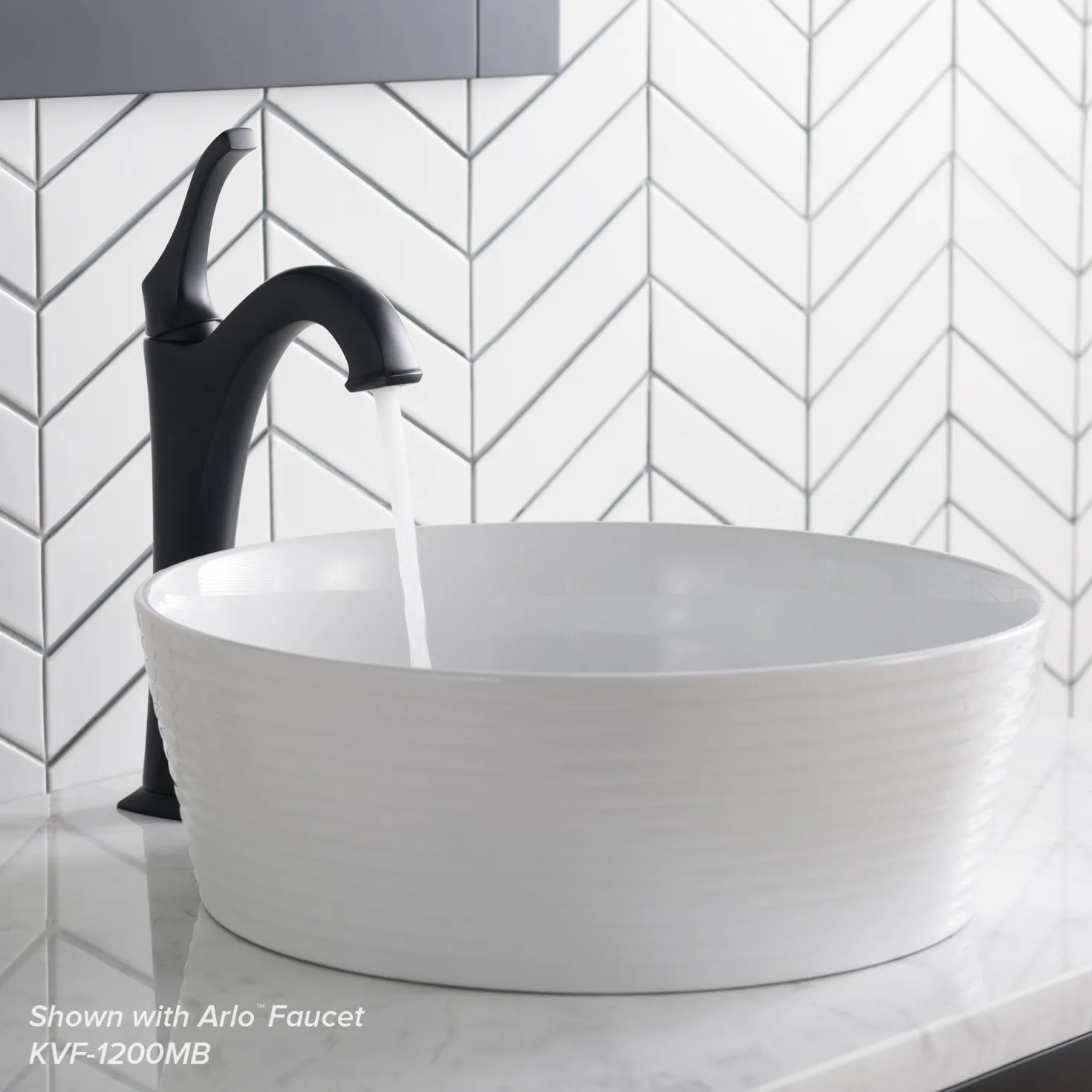 KRAUS Viva Round White Porcelain Ceramic Vessel Bathroom Sink with Pop-Up Drain, 15 3/4D x 5 3/8H